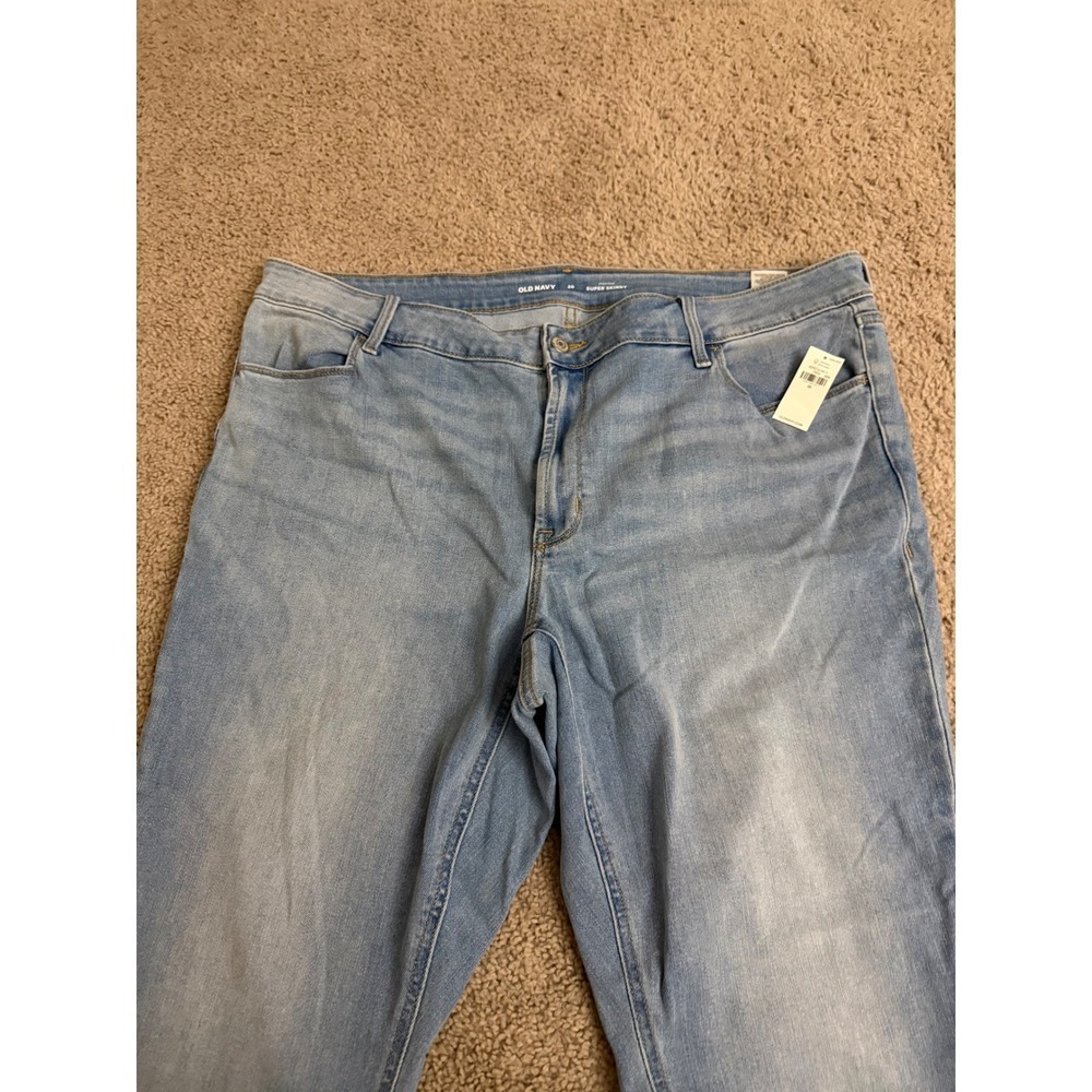 NWT Old Navy High Rise Super Skinny Light Wash Jeans Plus Size 20 - Picture 3 of 4